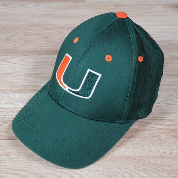 Vintage Miami Hurricanes Strapback Hat Cap Green Captivating Headwear NCAA - Picture 2 of 10